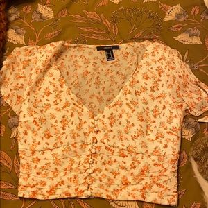 Forever 21 floral print crop top
